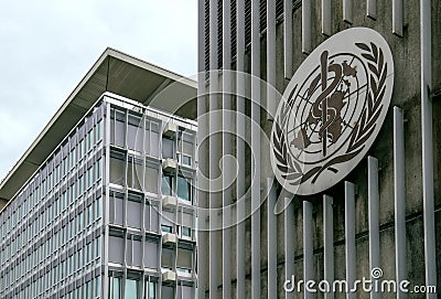 Building of the World Health Organization & x28;WHO& x29; in Geneva, Switzerland Editorial Stock Photo