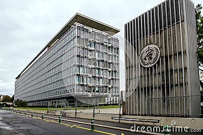 Building of the World Health Organization & x28;WHO& x29; in Geneva, Switzerland Editorial Stock Photo