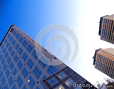 Buildings against the sky Stock Photo