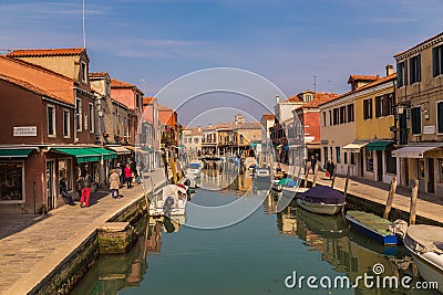 Buildings along the Grand Canal in Venice Editorial Stock Photo