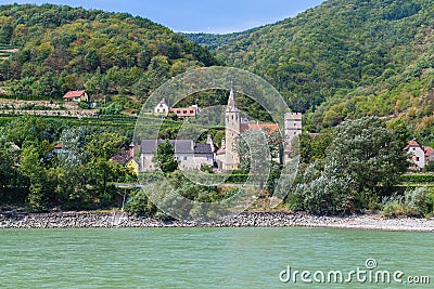 Buildings along the Wachau Valley, Austria Editorial Stock Photo