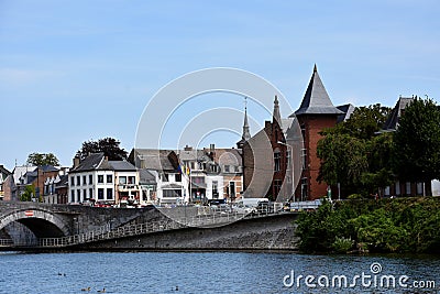Namur capital city in Walloon at the banks of Meuse river Editorial Stock Photo