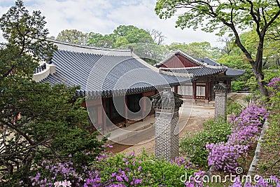 Buildings at the Changgyeonggung Palace in Seoul Stock Photo
