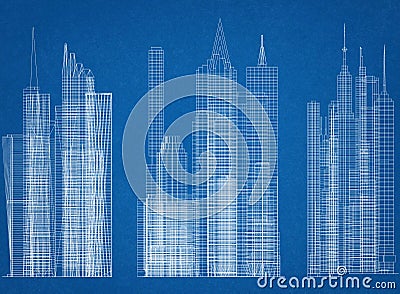 Buildings Concept Architect Blueprint Stock Photo