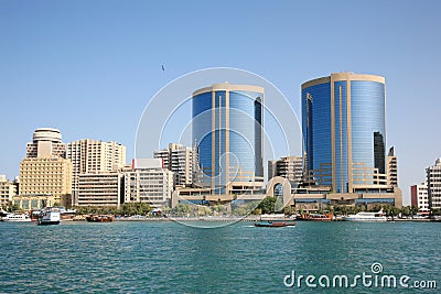 Buildings of Creek Dubai Stock Photo