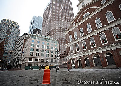 Buildings in Downtown Boston Stock Photo