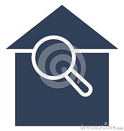 Search house, Find, Isolated Vector Icon which can be easily edit or modified. Vector Illustration