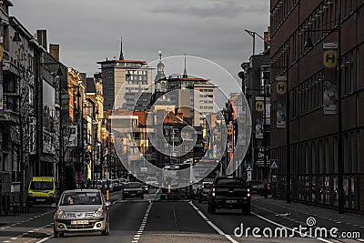 Buildings of Hasselt, Belgium Editorial Stock Photo