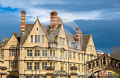 Buildings of Hertford College in Oxford Stock Photo