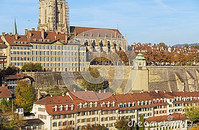 Buildings in the historic part of the city of Bern Stock Photo