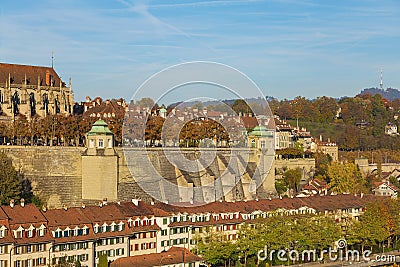 Buildings in the historic part of the city of Bern Stock Photo