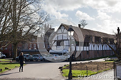 Buildings inside the grounds of Winchester Cathedral in Winchester, Hampshire, UK Editorial Stock Photo