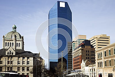 Buildings in Lexington - old and new. Stock Photo