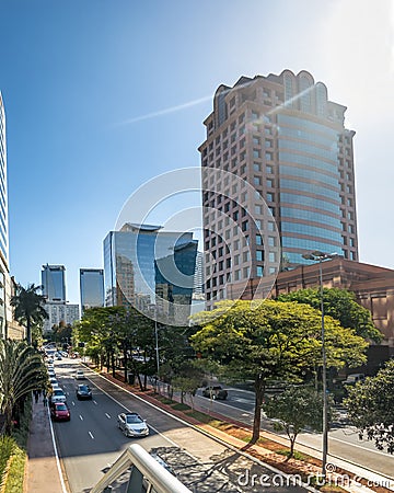 Buildings at Morumbi neighborhood in Sao Paulo financial district - Sao Paulo, Brazil Stock Photo