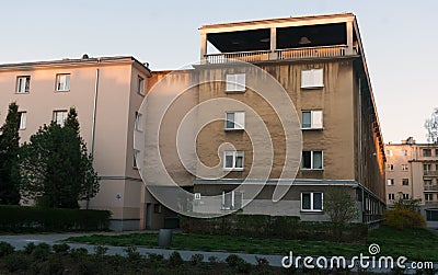 Buildings of Nowa Huta. Editorial Stock Photo