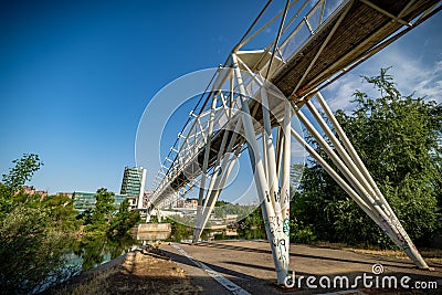 Curious buildings in anonymous city Stock Photo