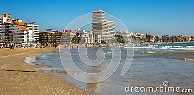 Buildings at seaside in Peniscola Editorial Stock Photo