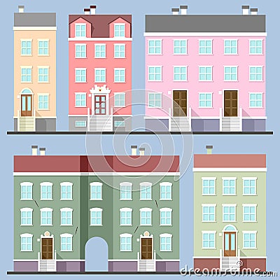 Buildings Set Vector Illustration