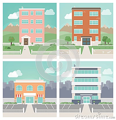 Buildings Vector Illustration