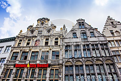 Buildings in Antwerp, Belgium Stock Photo