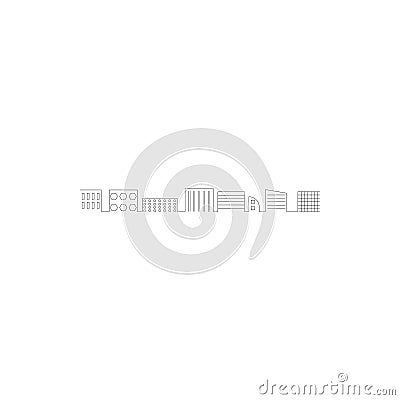 Buildings are thin lines. Business icon eps ten Vector Illustration