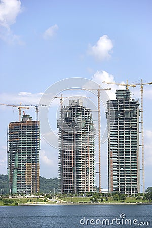 Buildings Under Construction Stock Photo