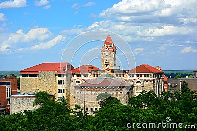 Buildings on the University of Kansas Campus in Lawrence, Kansas Stock Photo