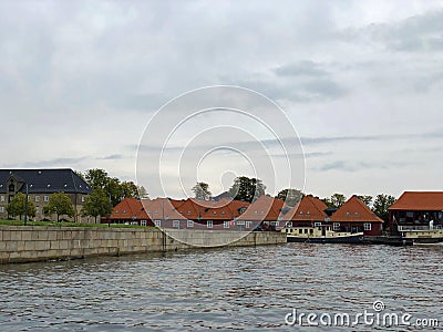 Buildings on the waterfront on the canal at Copenhagen Stock Photo