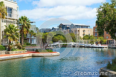 Buildings on the waterfront of Victoria & Alfred, Cape Town, South Africa Stock Photo