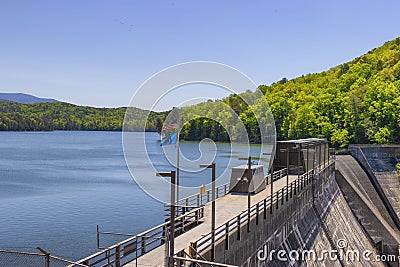 Hydroeletric dam #1 on the Ocoee River in Tennessee, USA Stock Photo