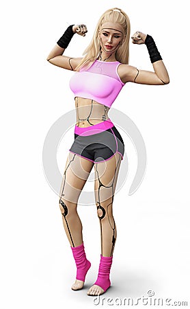 Built like a machine concept . Stock Photo