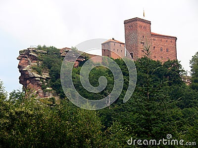 Very well preserved mountain fortress in southern Germany Stock Photo