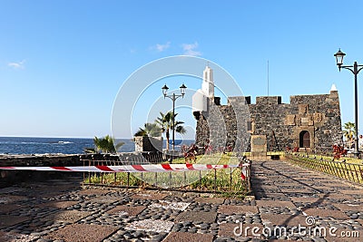 San Miguel Castle Fortress in Garachico, Spain Editorial Stock Photo