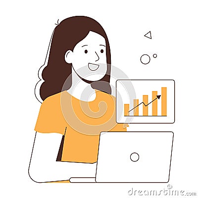 Buisiness woman concept design. Vector Illustration