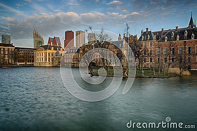 Buitenhof, Houses of the Dutch Parliament in the Hague Stock Photo