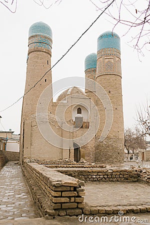 Bukhara, Uzbekistan. December 2022. Madrasah Chor Minor Editorial Stock Photo