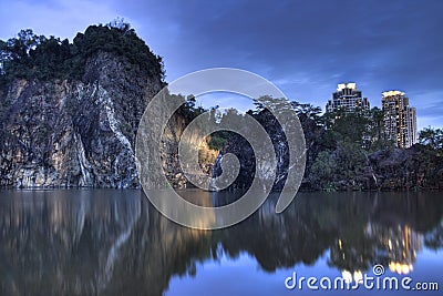 Bukit Batok Town Park (Little Guilin) of Singapore Stock Photo