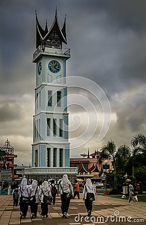 Bukittingi Clock Tower Editorial Stock Photo