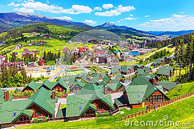 Bukovel, Carpathian Mountains, Ukraine Stock Photo