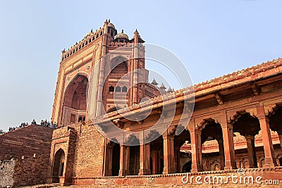 Buland Darwasa Victory Gate leading to Jama Masjid in Fatehpur Stock Photo