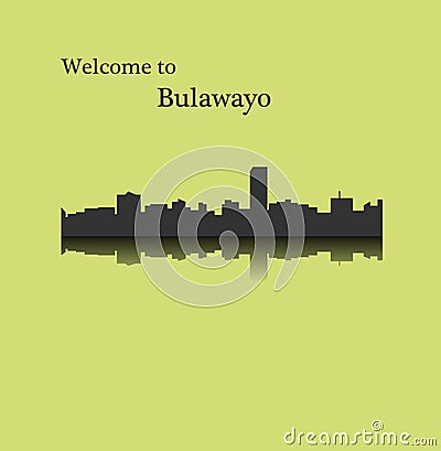 Bulawayo, Zimbabwe city silhouette Vector Illustration