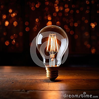 Bulb , electric light fixture to generate illumination Stock Photo