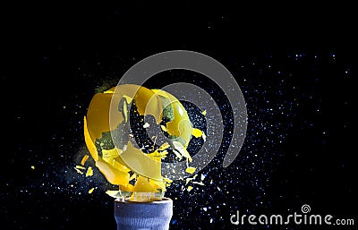 Bulb explosion Stock Photo