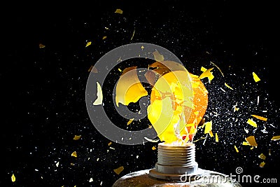 Bulb explosion Stock Photo