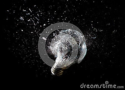 Bulb explosion Stock Photo