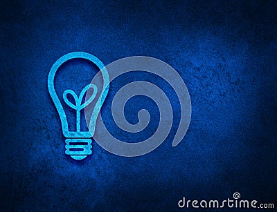 Bulb icon artistic abstract blue grunge texture background Cartoon Illustration