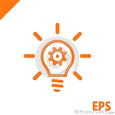 Bulb icon stock vector illustration flat design Vector Illustration