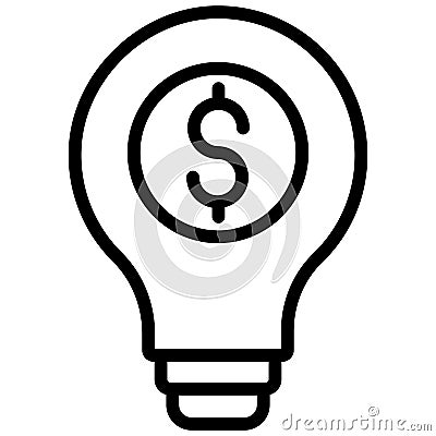 Bulb Isolated Vector icon *can easily modify or edit Vector Illustration