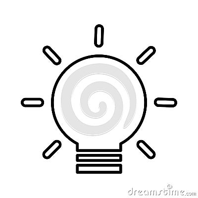 Bulb light isolated icon Vector Illustration
