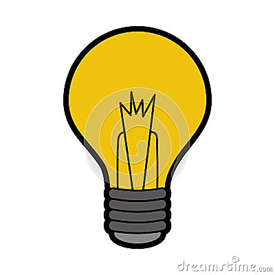 Bulb light isolated icon Vector Illustration